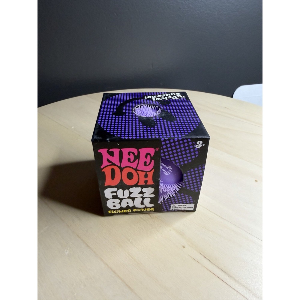 PUEPLE NEEDOH FUZZ BALL THE O.G. Nee Doh Squish Stress Ball NEE-DOH Fuzzball